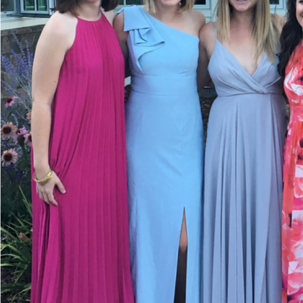 Light Blue Dessy After Six Bridesmaids Dress